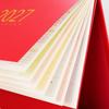 Paper 2027 Desk Calendar Spiral Binding Flip Calendar Durable Academic Planner  Office Desk