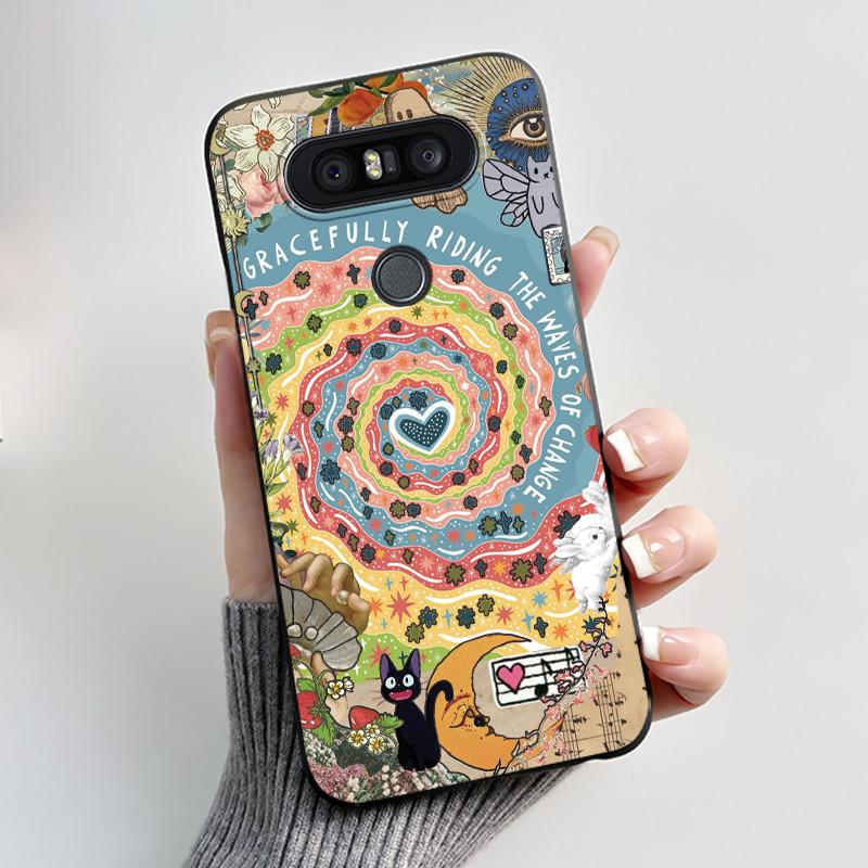 Casing For LG Q8 2017 Soft Case H970 Aesthetic Fashion Cute Cat Phone Back Cover For LG Q8 Q 8 LGQ8 Shockproof Silicone Bumper