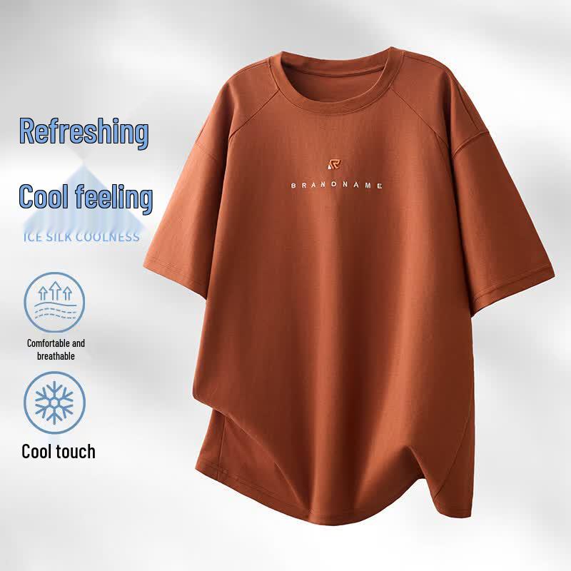 MEDE Men s Pure Color Round Neck Short Sleeve T-Shirt 3XL