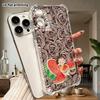 Phone Case: 2D Flat Design, Fits iPhone 18 17 16 15 14 13 Pro, Transparent Corners Protective Case, Cartoon Eating Watermelon, Christmas and Halloween