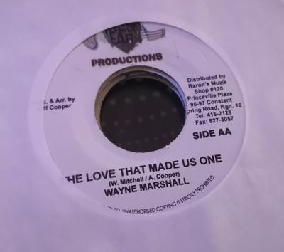 7inch Record ELEPHANT MAN / WAYNE MARSHALL - Wine / The Love That Made Us One NONE Fresh Ear Jamaica Reggae, Ska & Dub Used
