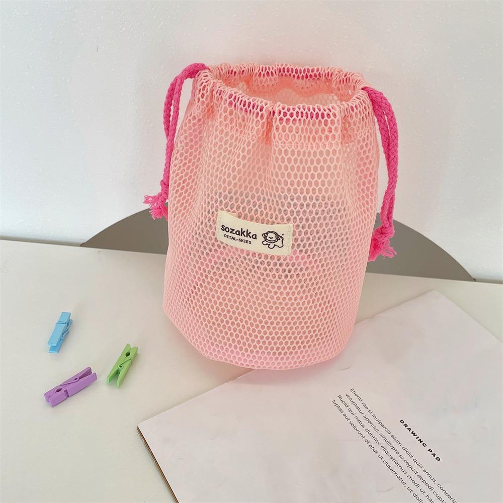 

Дофаминовый цвет Портативная косметичка большой вместимости Сумочка для мелочей Упаковочный мешок для украшений розовый