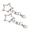30Pcs Unique Alloy Star Keyring Pendant Star Shaped Clasp For DIY Projects