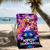 Beach Towel with Demon Hunter Pattern - Soft,absorbent,machine Washable Lightweight&Modern,swimming,Travel Essentials