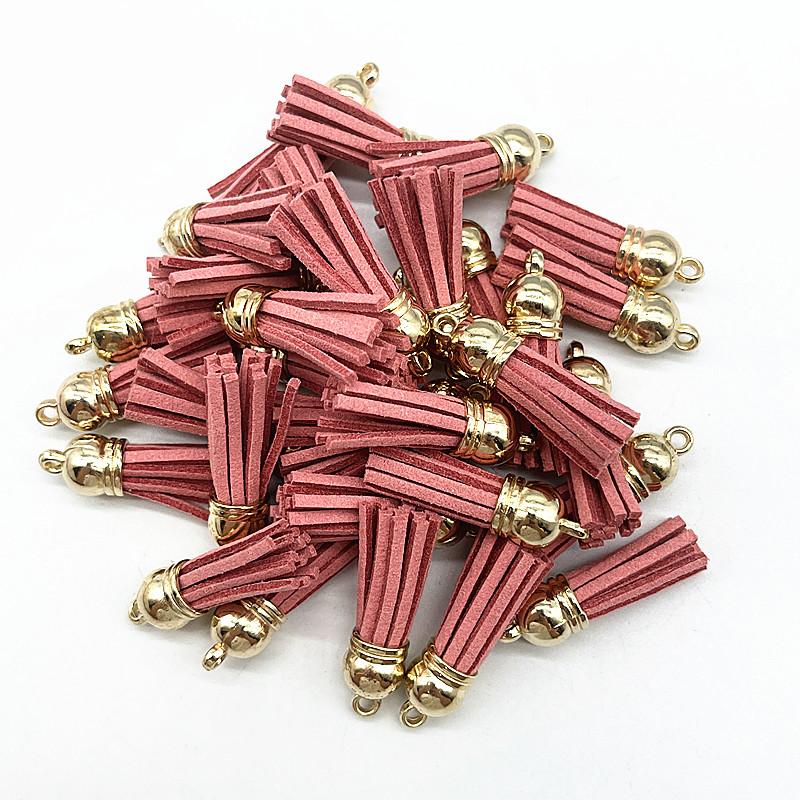 New 10pcs 38mm Vintage Leather Tassels DIY Keychain Cellphone Straps Pendant Tassels for Jewelry Earrings Findings Accessories