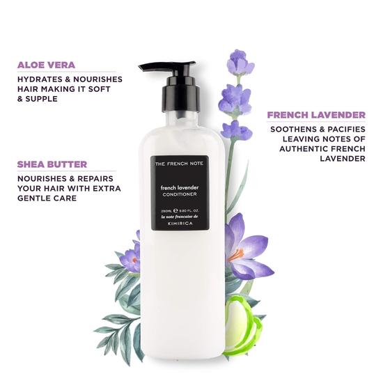 Kimirica The French Note – Haarspülung mit französischem Lavendel aus natürlichen Extrakten für alle Haartypen, 100 % vegan, SLS-frei, 290 ml