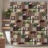 Drgilau Farmhouse Shower Curtain Rustic Bear Shower Curtain for Bathroom, Rustic Cabin Bath Curtains Decor Waterproof Farmhouse Country Bear Moose