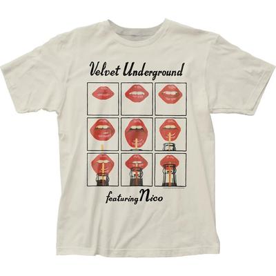 Maglietta da Uomo Velvet Underground Featuring Nico Musica Maglietta Classica Bianco Vintage