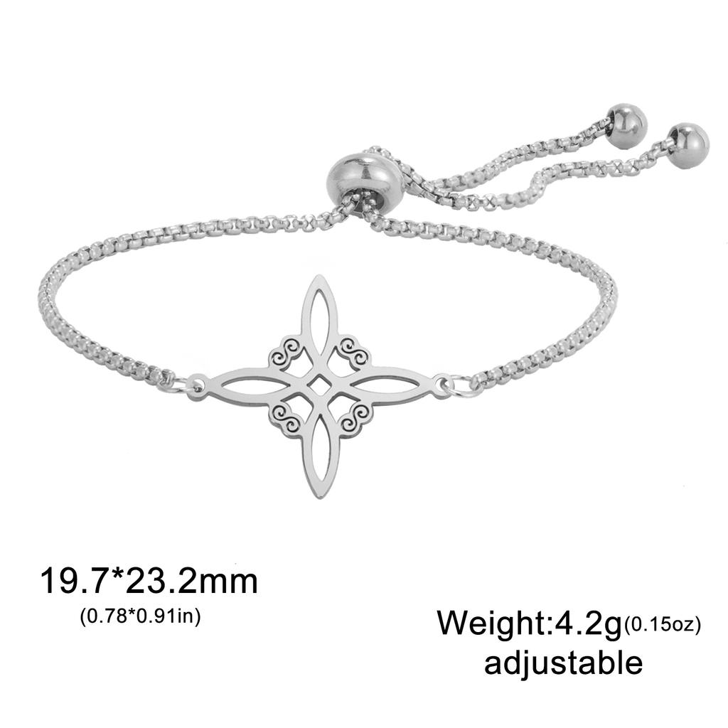  Wicca Witch Knot Bracelet Stainless Steel God Name Tetragrammaton Pentagram Bracelet Solomon Amulet Jewelry Wholesale