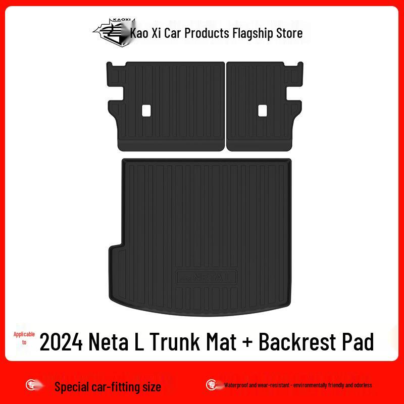 Eco-Friendly TPE Trunk Mat & Backrest Pad for 2024 Neta L Car - Odorless and Durable