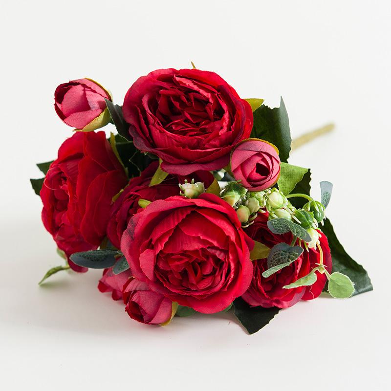 

Artificial Flower Silk Rose Outdoor UV protection Wedding bridal bouquet Christmas Home gardenDecorations Diy gift box Hot sales 1pc