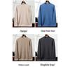 Men's Slim Fit Autumn Cable Knit Pullover Sweater - Korean Style Semi-High Neck Cashmere Shirt