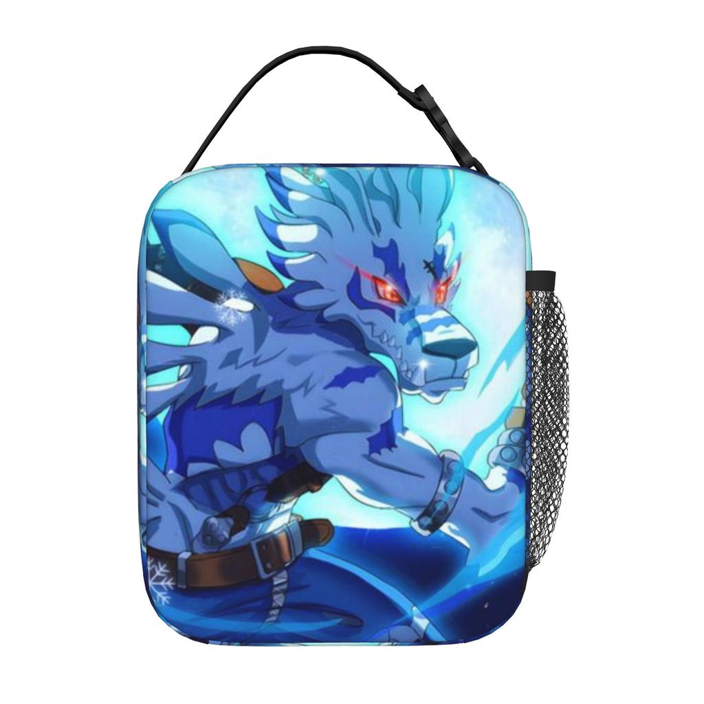 Back To School Season Digimon Lunch Box Bag Gabumon (6) New High Street Multi-Function Heat Preservation Lunch Bag