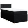 VidaXL Slat Bed Base with Mattress Black 90x200 Cm Fabric 3287341