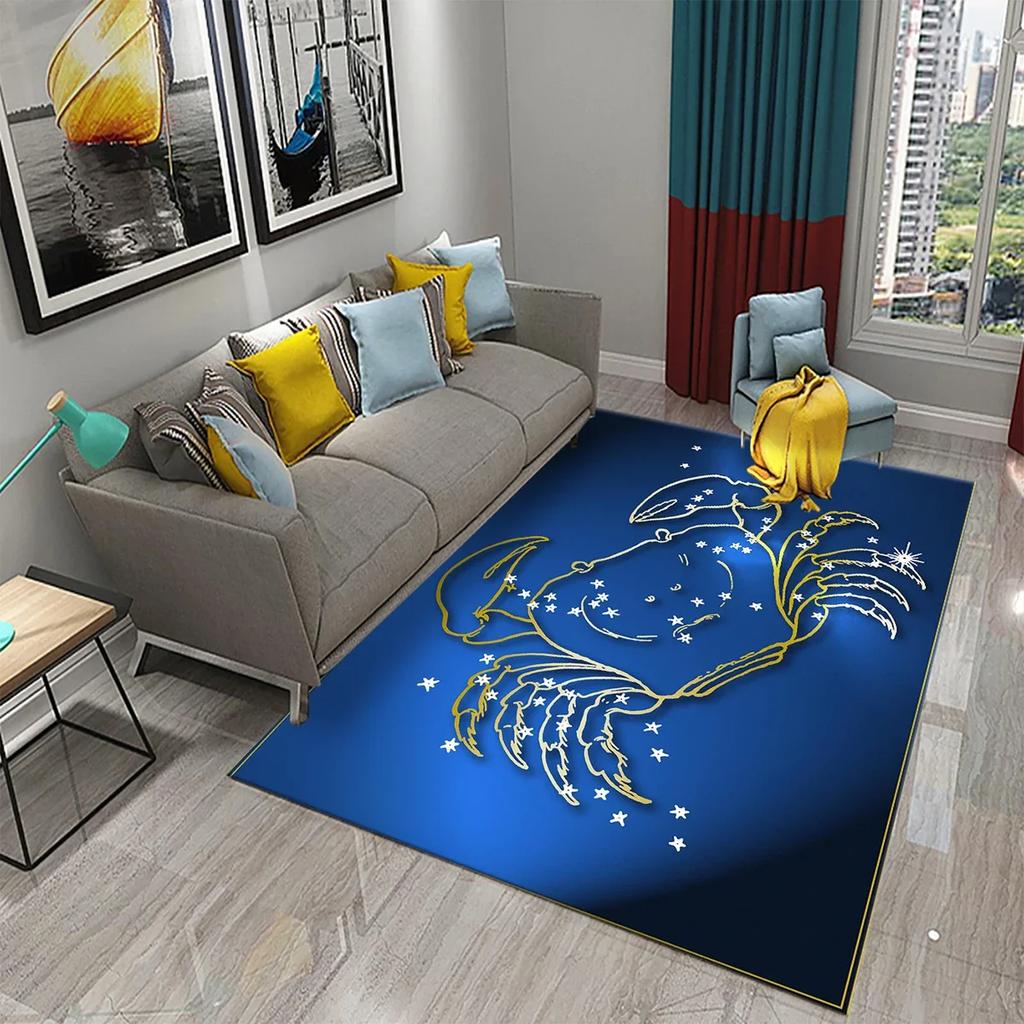 Twelve Constellations Carpet Astrology Rug Mystic Divination Rectangle Area Rugs for Adult Yoga Mats Living Room Decor Door Mat