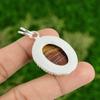 Oval Red Snakeskin Jasper Gemstone Mother Engagement Pendant Jewelry 925 Silver