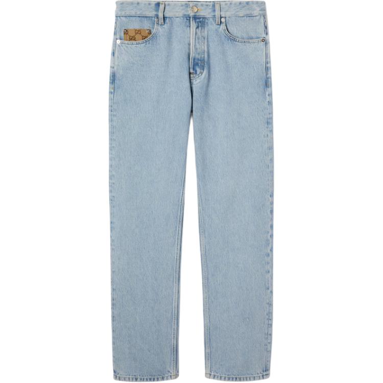 Gucci Gg Insert Washed Denim Jeans 835219-XDDCY-4452