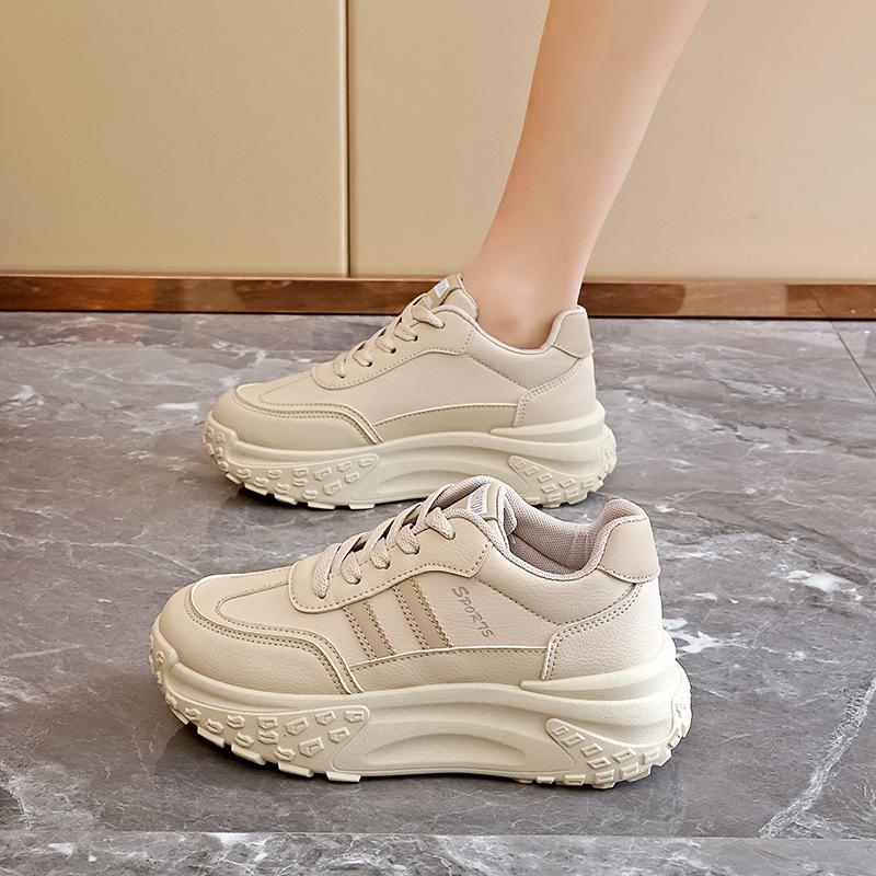 

Ощущение, будто наступил на дерьмо, маленькие белые туфли на толстой подошве, женская весенняя новая повседневная спортивная обувь, нескользящая обувь для женщин на мягкой подошве 35 хаки