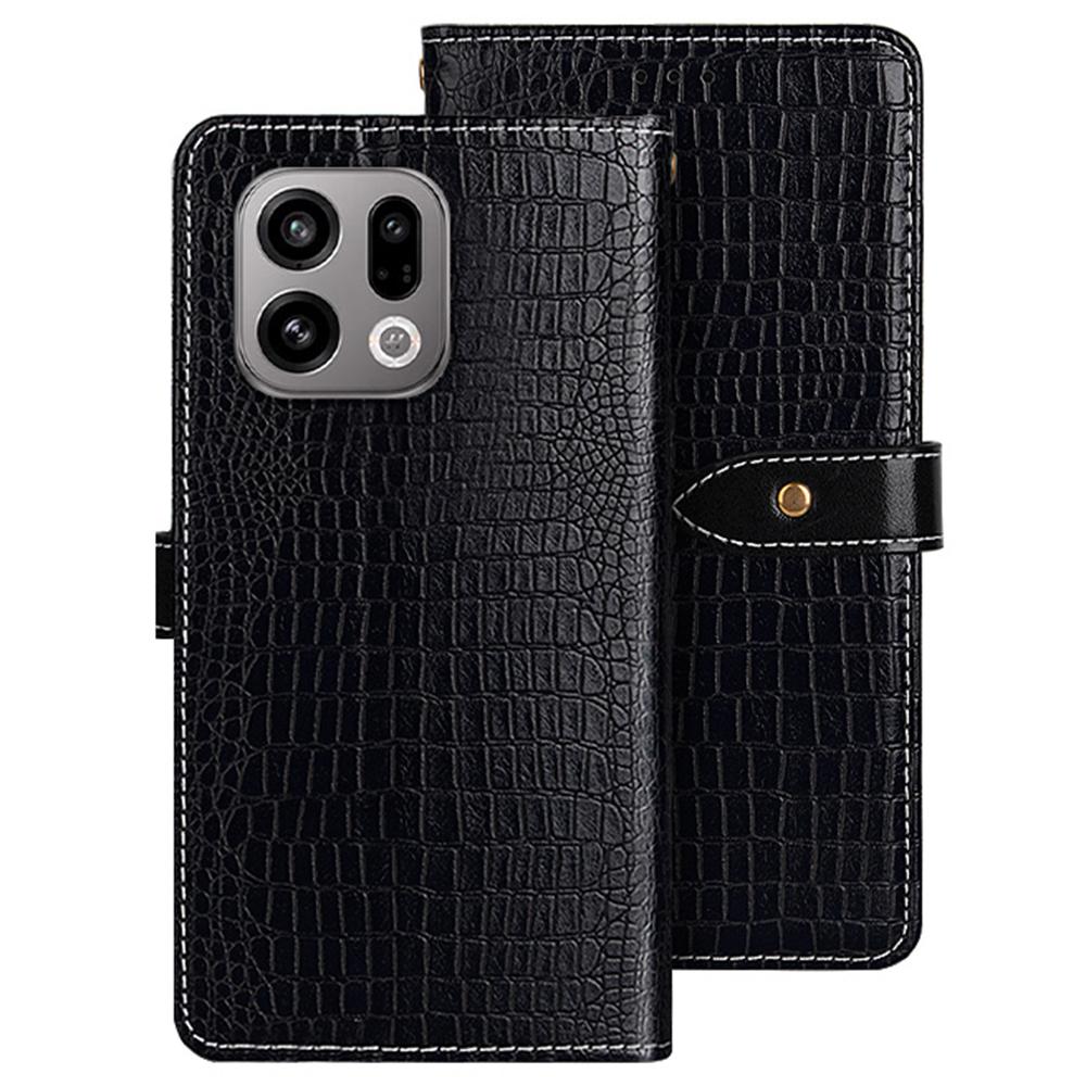 IDEWEI For Oppo Find X9 5G Case Crocodile Texture PU Leather Flip Phone Cover