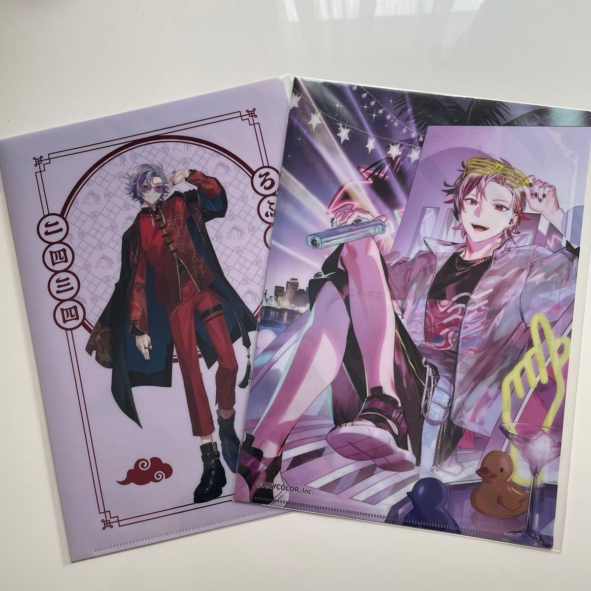 Used Nijisanji Fuwa Minato Not for Sale Clear File Set of 2