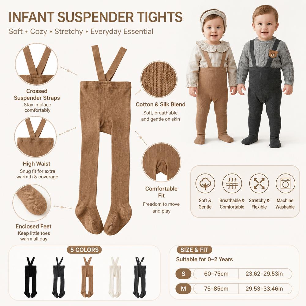 Silk Newborn Suspender Tights High Waist Baby Pantyhose New Pantyhose Socks  Baby Daily Wear
