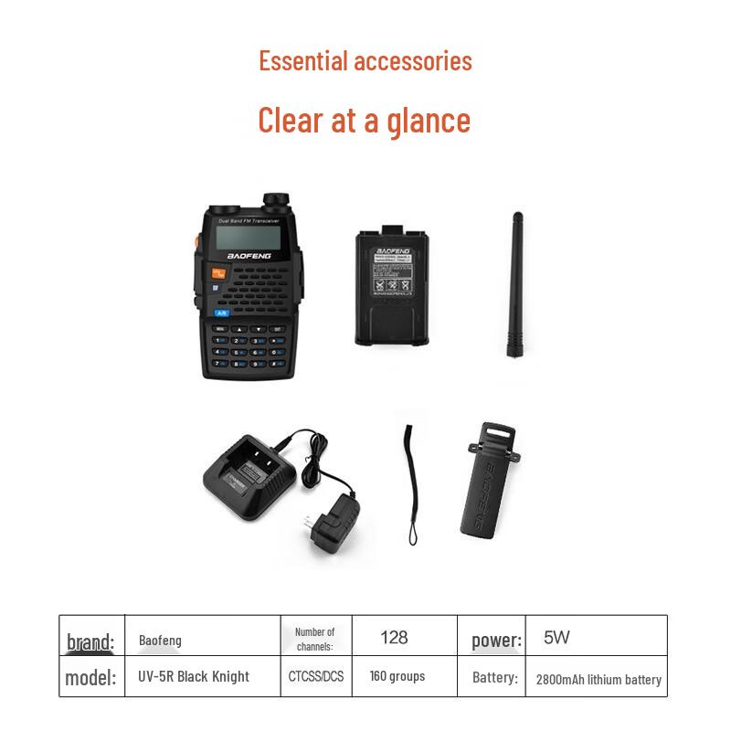 

BAOFENG UV-5R Professional Dual-Band Walkie-Talkie (CN version)