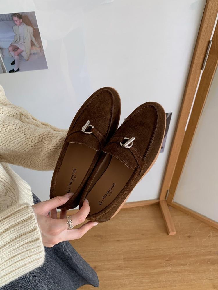 2025 new women's shoes flat loafers one-pedal lazy single shoes versatile casual loafers