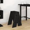Stool Set 2 Pcs Black 40x40x60 Cm Solid Pine Wood