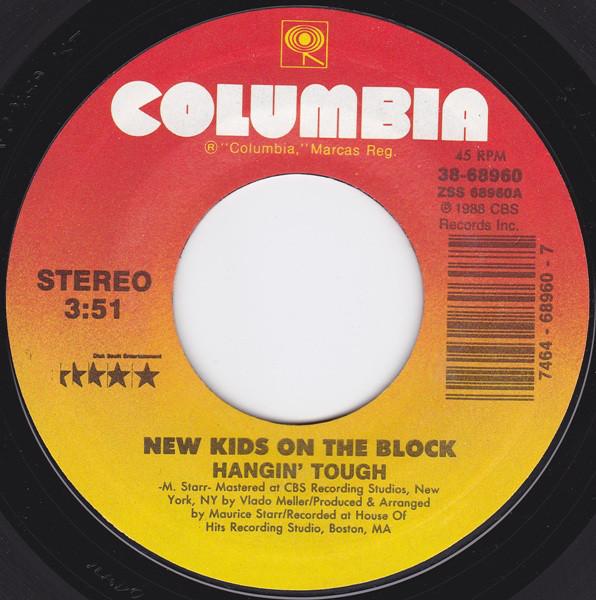 7inch Record NEW KIDS ON THE BLOCK - Hangin' Tough 3868960 Columbia 1989 US Pop Used