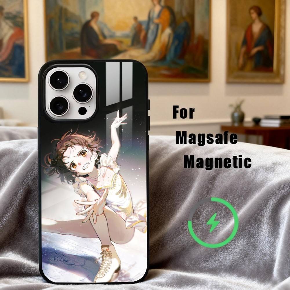 Skating Anime M-Medalist Phone Case For iPhone17,16,15,14,13,12,11 Plus,For Magnetic Wireless Charge Cover