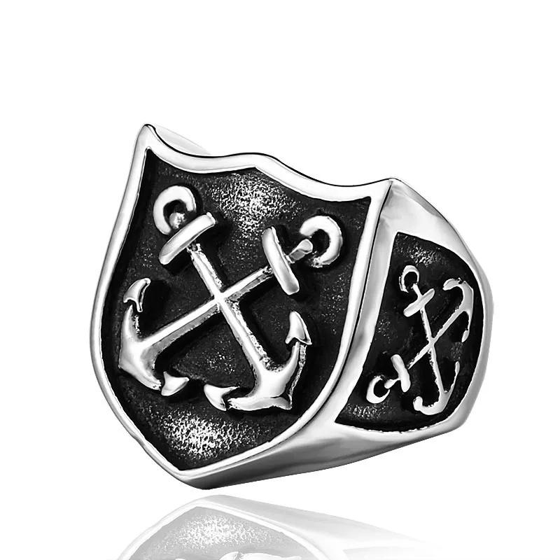 

BEIER 2022 New Arrival Stainless Steel Viking Anchor Ring Personality Navy Style Fashion Jewelry Gift 7
