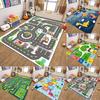 City Track Toy Pattern Carpet NonSlip Protective Mat For Kids' Room Suitable For Kids To Play And Frolic Toy Storage Mat