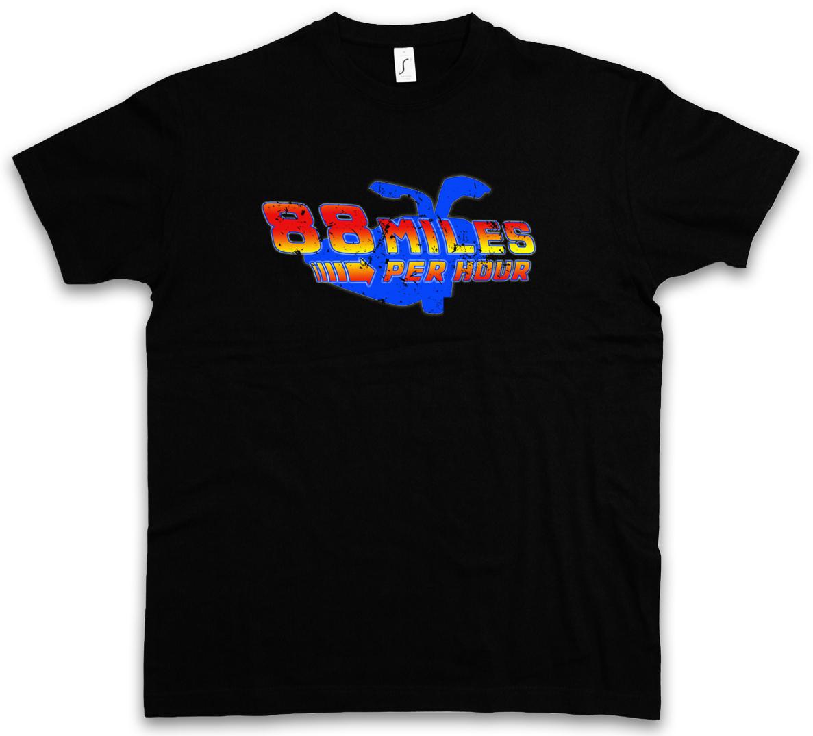 88 MILES PER HOUR T-SHIRT Back McFly To The Doc Brown Future T Shirt XL