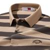 Goldlion Men's Striped Color Block Short Sleeve Polo Shirt