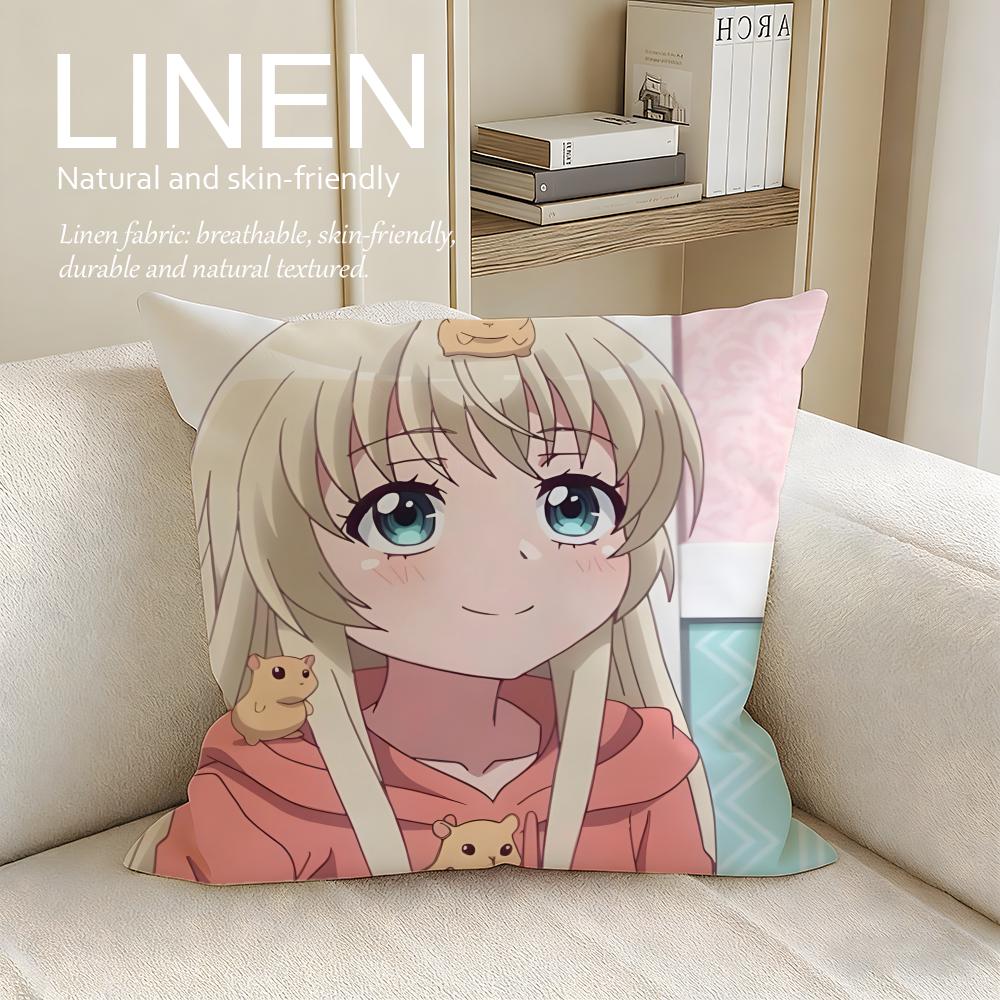 Comedy Uchi no Maid ga Uzasugiru Cushion Cover Pillowcase Set Pcs x x Breathable Washable Sofa Cushion Cover