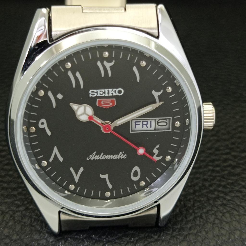 REFURBISHED SEIKO 5 AUTOMATIC 6309A VINTAGE JAPAN MENS BLACK WATCH a441239-4 Sk-a441239