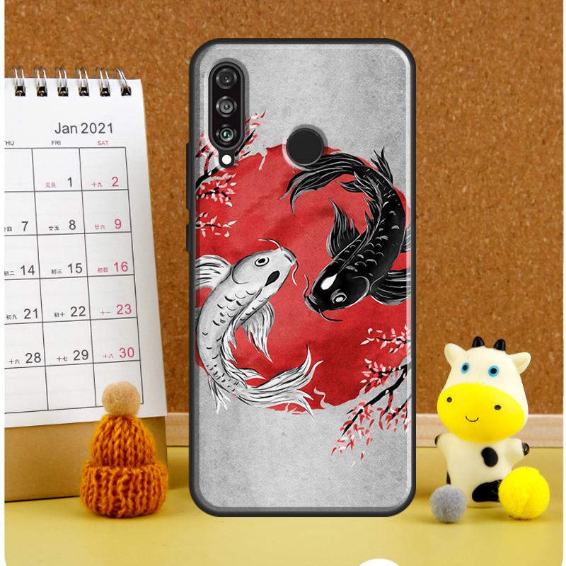 Koi Fish Yin Yang For Huawei Nova Y72 Y70 Y91 Y90 Y60 Y61 Y73 3i 7i 8i 11i 12i 9 10 SE P20 P30 P40 Lite Case