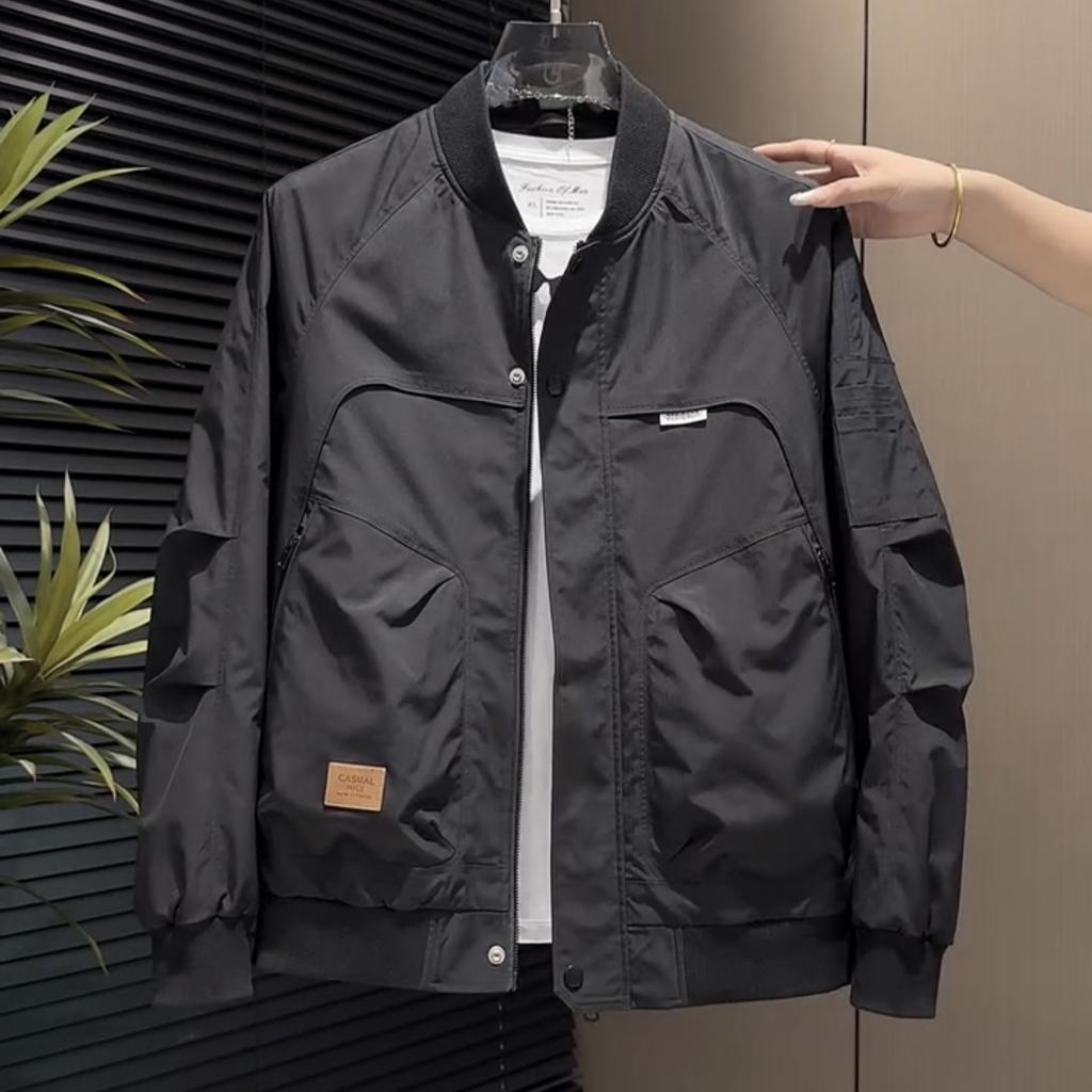 Pilot Jacket Men's Spring and Autumn Loose Casual Stand Up Collar Baseball Jacket Men's Korean Version Workwear Jacket