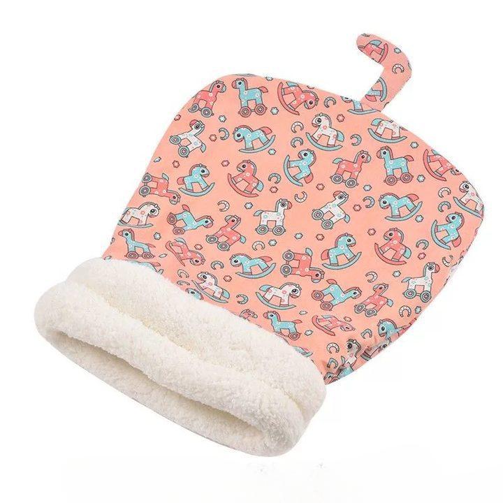 Cat Sleeping Bag Soft Cuddly Fluffy Feel Thickened Pet Pocket Type Quilt Bed Kitten Puppy Soft Comfortable Warm Nest Pet