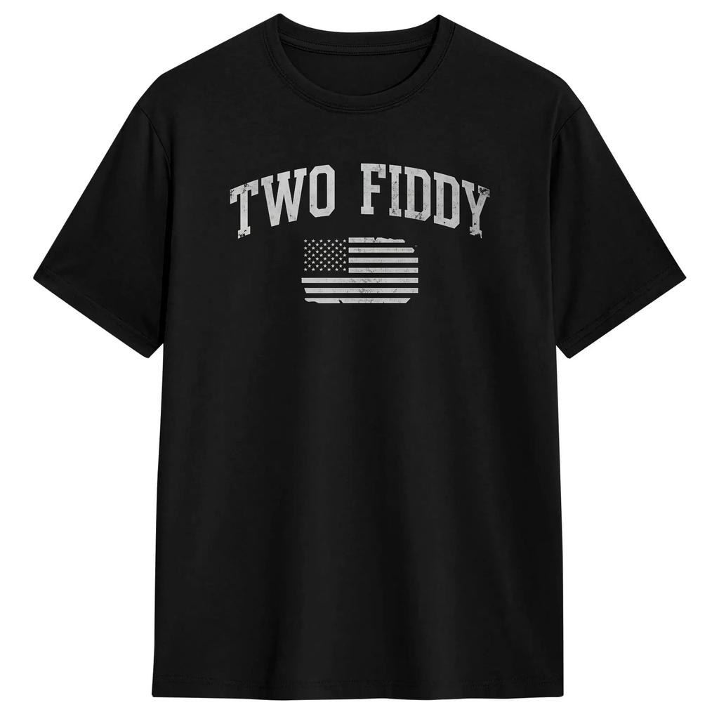 Two Fiddy T Shirt Summer Hip Hop Tshirts Cotton O Neck Plus Size Clothes Short Sleeve Y2k Fun Tshirt
