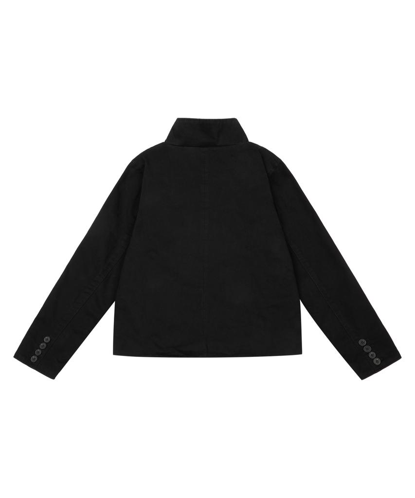 AAKAM High Neck Wrap Jacket (Black)
