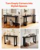 118 cm Console Table, Modern Desk Behind the Couch, Wooden Rectangle Entrance Desk, Narrow Long Sofa Table Accent Stand for Hallway, Bedroom, Living