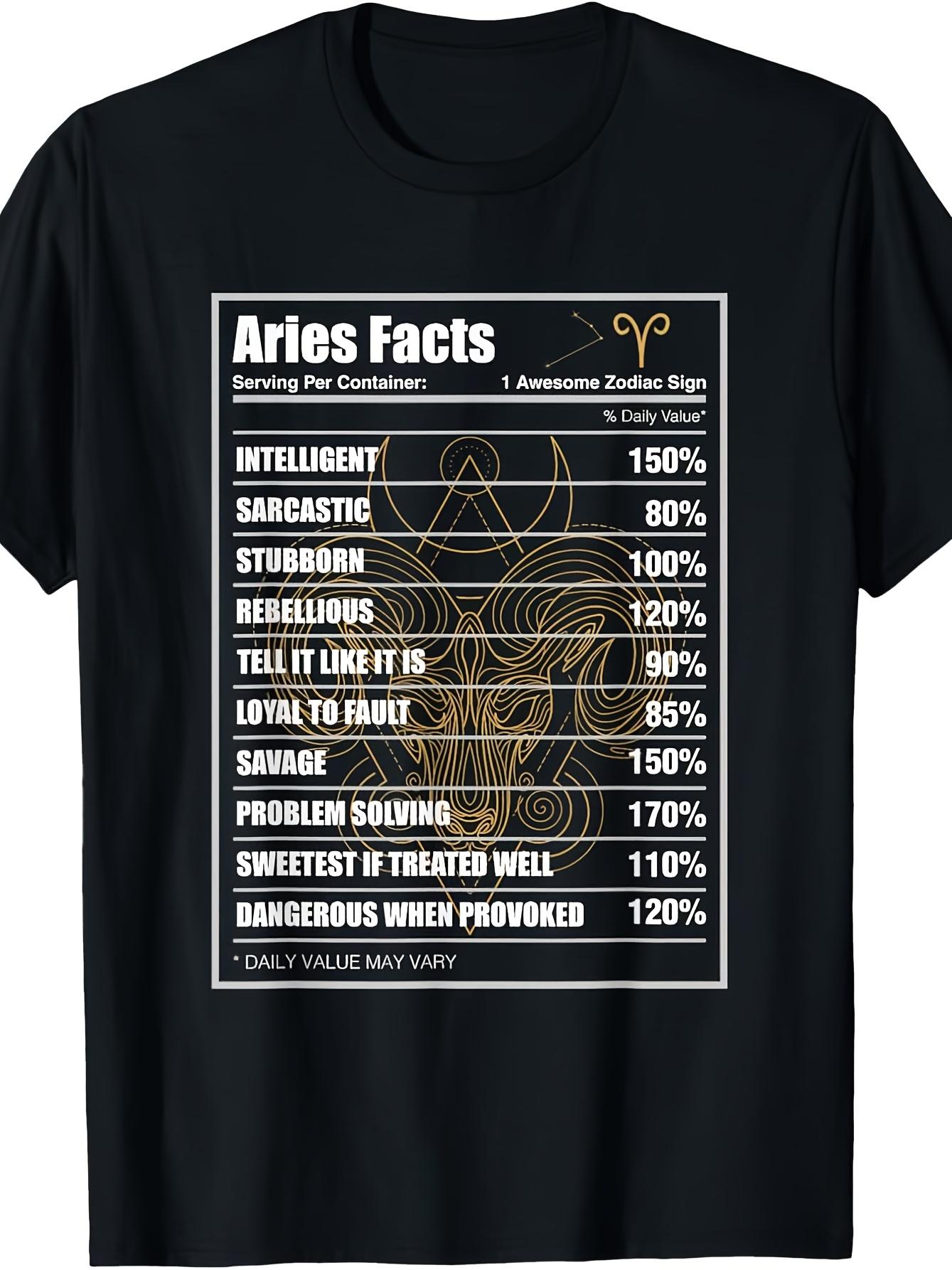 Aries Facts T-shirt - 100% Cotton XXXXL