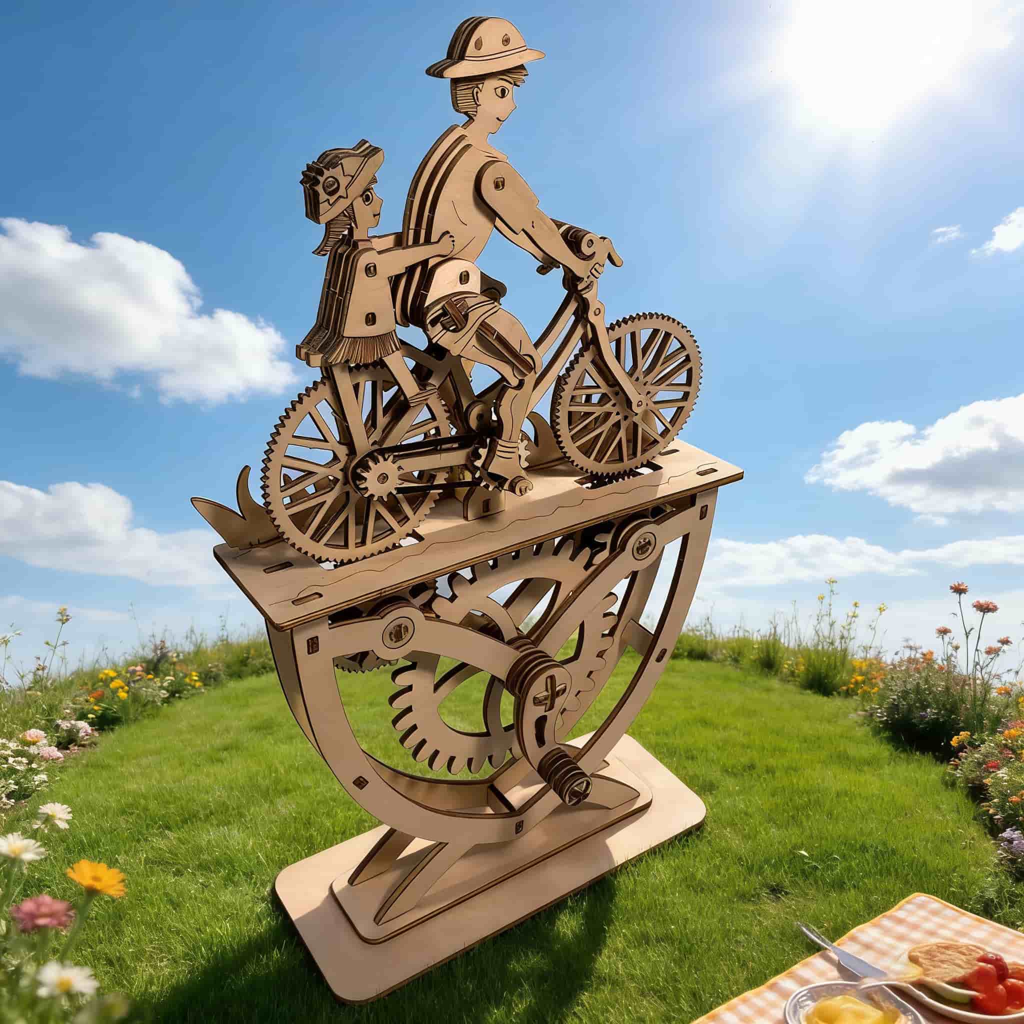 

Father plus Daughter DIY Wooden 3D Puzzle Model Package Creative Holiday and Birth Date Present Toy great for daily use белый