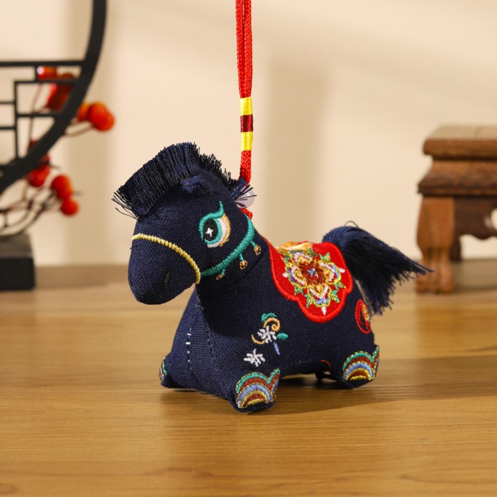 

Red Embroidery Mascot Pony Pendant Horse Doll Embroidered Bag Horse Hanging Decoration Chinese Style Cartoon Zodiac Horse Sachet 4XL
