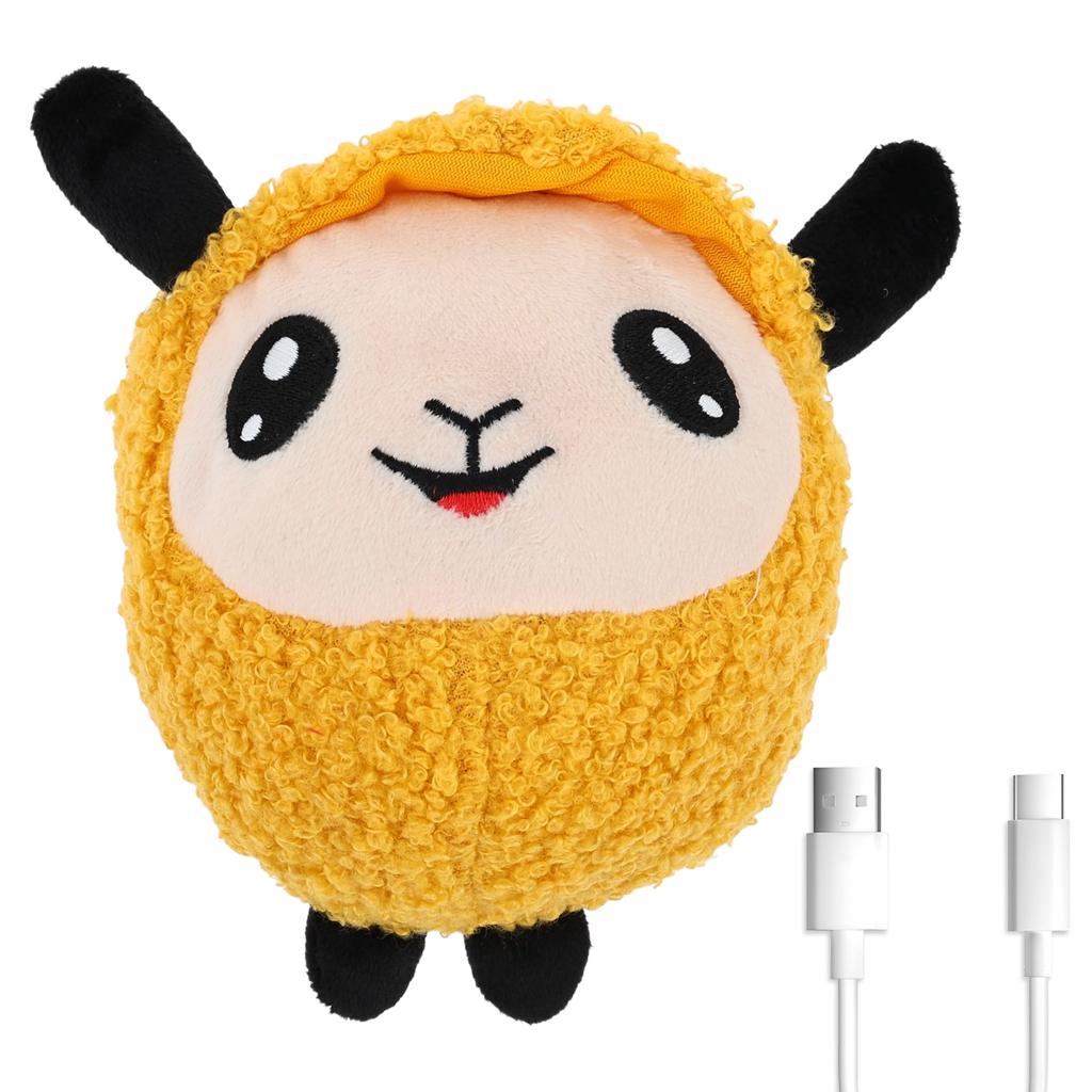 Interactive Dog Toy Ball Moving Jumping Squeaky with Plush Cover USB Rechargeable for Puppy to Large dog Chew Pet Plush Toy