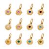 CARLIDANA Ins Style French Vintage Gold Color Sun Charms With Natural Stone Star Shine Stainless Steel DIY Fashion Jewelry