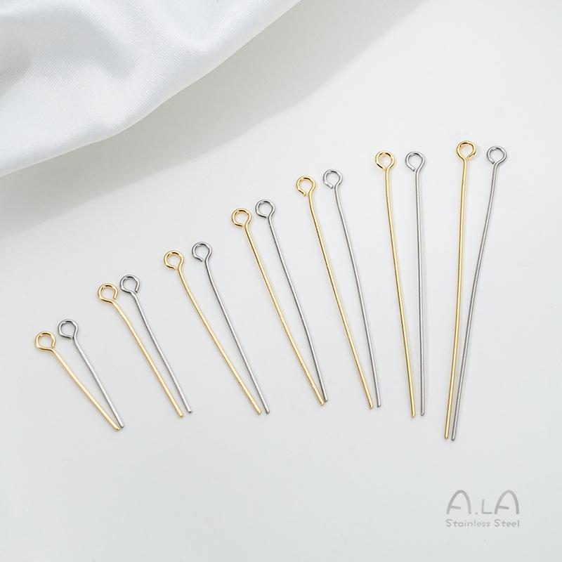 Niewycierający się Tytanowa Stal Nierdzewna Zakrzywiony Szpilka do Akcesoriów Biżuteryjnych DIY