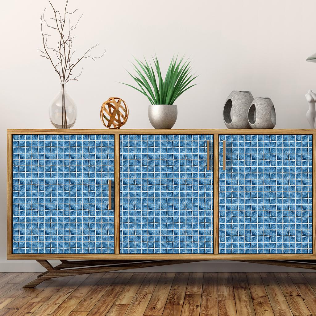 50pcs 3D Waterproof Self-Adhesive Mosaic Tile Wall Stickers, Easy to Install, Suitable for Kitchen Bathroom and Home Decoration