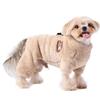Winter Hunde Overall Mantel Warm Vierbeinig Haustier Jacke mit D-Ring Weiche Flanell Kleidung für Kleine Mittelgroße Hunde Yorkshire Chihuahua Welpen Kostüm Outfit